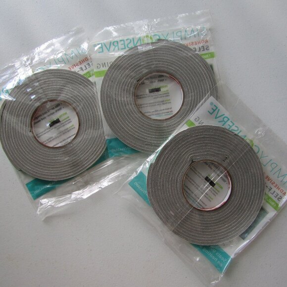 Simply Conserve 3 Packs Adhesive Foam Tape Energy Saving Self-Stick Weatherstrip - Picture 6 of 6